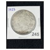 1923 Peace Silver Dollar Coin