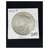 1923 D Peace Silver Dollar Coin