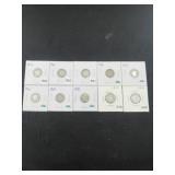 Group of Barber Dimes