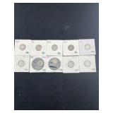 Group of Barber Dimes