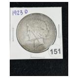 1923 D Peace Silver Dollar Coin