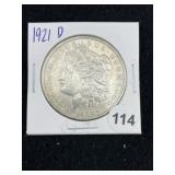 1921 D Morgan Silver Dollar Coin