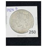 1925 S Peace Silver Dollar Coin