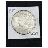1922 Peace Silver Dollar Coin
