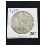 1923 S Peace Silver Dollar Coin
