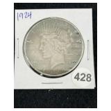 1924 Peace Silver Dollar Coin