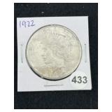 1922 Peace Silver Dollar Coin