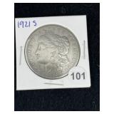 1921 S Morgan Silver Dollar Coin