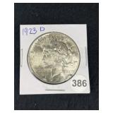 1923 D Peace Silver Dollar Coin