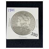 1891 Morgan Silver Dollar Coin