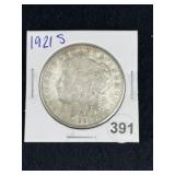 1921 S Morgan Silver Dollar Coin