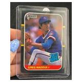 1987 Donruss Greg Maddux Baseball Card