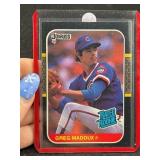 1987 Donruss Greg Maddux Baseball Card
