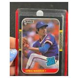 1987 Donruss Greg Maddux Baseball Card