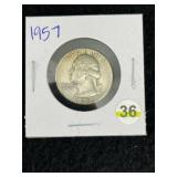 1957 Washington Quarter Silver Coin
