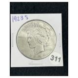 1923 S Peace Silver Dollar Coin