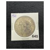 1921 Morgan Silver Dollar Coin