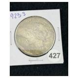 1923 S Peace Silver Dollar Coin