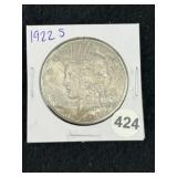 1922 S Peace Silver Dollar Coin