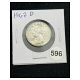 1962 D Washington Quarter Silver Coin