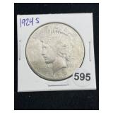 1924 S Peace Silver Dollar Coin