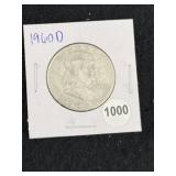 1960 D Franklin Half Dollar Silver Coin