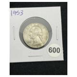 1953 Washington Quarter Silver Coin