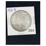 1921 D Morgan Silver Dollar Coin