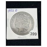 1921 D Morgan Silver Dollar Coin