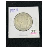 1910 S Barber Half Dollar Silver Coin