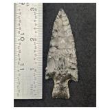 Obsidian Hardin Indian Artifact Arrowhead