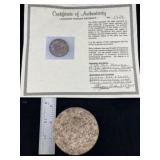 Discoidal with Byron Anderson COA from Decatur Cou