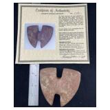 Winged Bannerstone with Byron Anderson COA from Pi