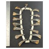 Elk Tooth & Trade Bead Necklace Indian Artifact Ar