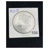 1921 D Morgan Silver Dollar Coin