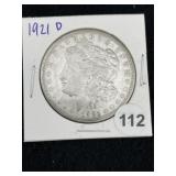1921 D Morgan Silver Dollar Coin