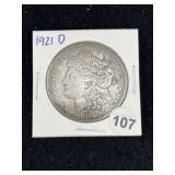 1921 D Morgan Silver Dollar Coin
