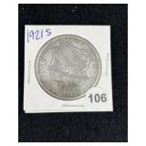 1921 S Morgan Silver Dollar Coin