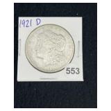 1921 D Morgan Silver Dollar Coin