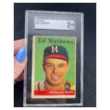 1958 Topps Ed Mathews Baseball Card