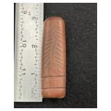 Engraved Red Stone Pipe Indian Artifact Arrowhead