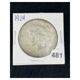 1924 Peace Silver Dollar Coin