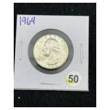 1964 Washington Quarter Silver Coin