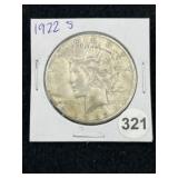 1922 S Peace Silver Dollar Coin