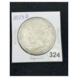 1923 D Peace Silver Dollar Coin