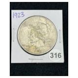 1923 Peace Silver Dollar Coin