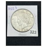 1922 S Peace Silver Dollar Coin