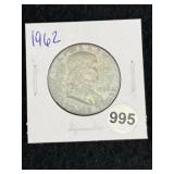 1962 Franklin Half Dollar Silver Coin