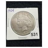 1924 Peace Silver Dollar Coin