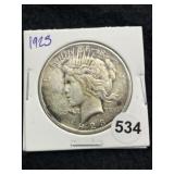 1923 Peace Silver Dollar Coin